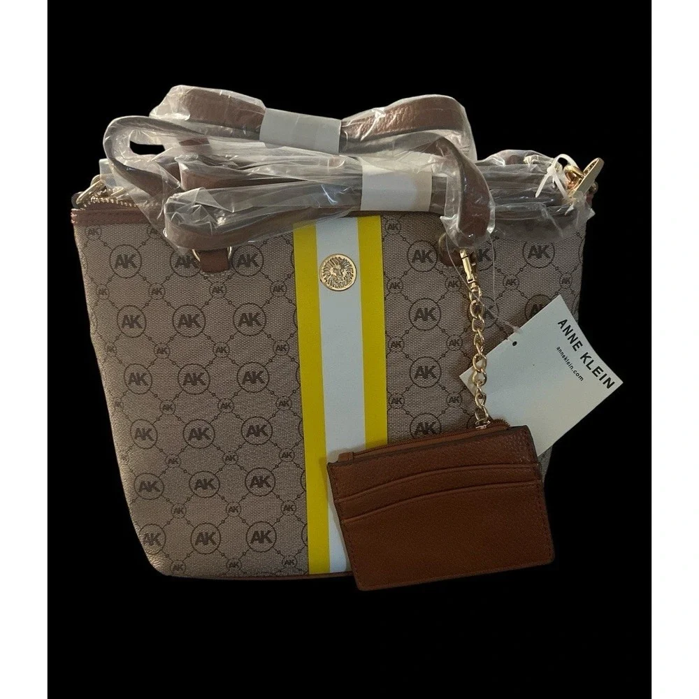 Anne Klein Women's Varsity Logo Top Zip Satchel Bag